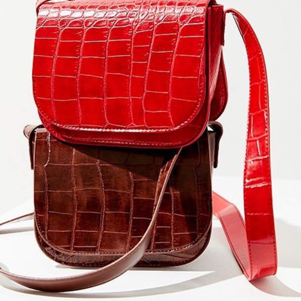Urban Outfitters Red Saddle Crossbody Bag